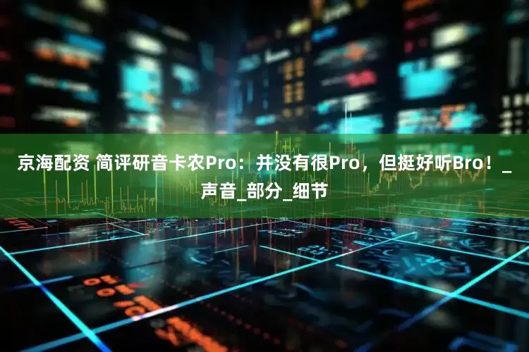 京海配资 简评研音卡农Pro：并没有很Pro，但挺好听Bro！_声音_部分_细节